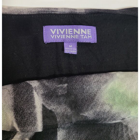 Vivienne Tam Mesh Y2K Grunge Drape Cowl Neck Mini Dress Black White Green M - Picture 4 of 7